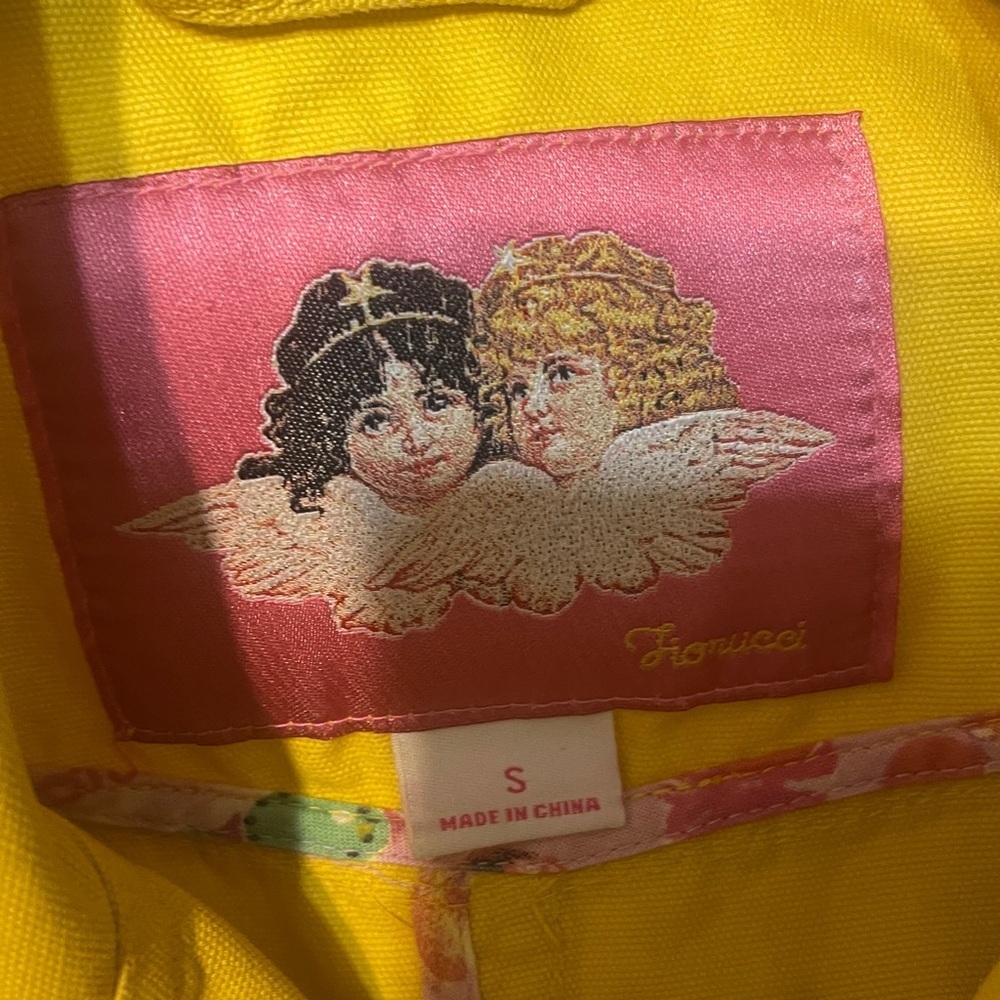 Fiorucci Bright Yellow Double Breasted Transitional Spring Trench Dopamine Coat - Picture 4 of 16